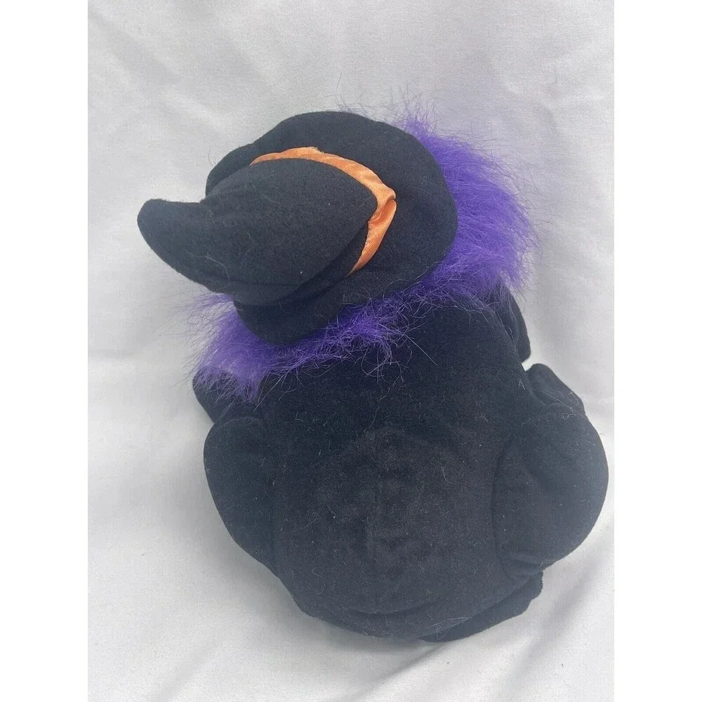 Vintage Halloween Hand Puppet Witch Plush Stuffed Animal Toy 8” RARE